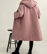 Шуба искусственная с капюшоном  AM-5296A1300