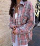 Фланелевая рубашка в клетку женская  AM-3318.2A550