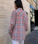 Фланелевая рубашка в клетку женская  AM-3318.2A550