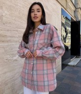 Фланелевая рубашка в клетку женская  AM-3318.2A550