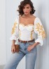 Блузка корсет с объемными рукавами AMU-5767A660