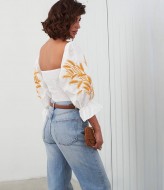 Блузка корсет с объемными рукавами AMU-5767A660