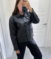 Короткая кожаная куртка  AMU-1936.936A650