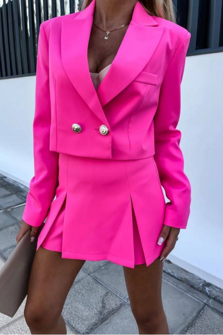 Короткий пиджак с юбкой шортами NJ-ROM-2116A620 