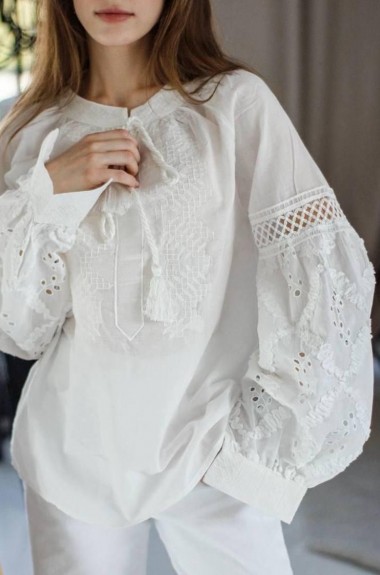Блуза белая женская  AMU-6059A790