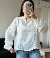 Блуза с кружевом  AMU-5970A790