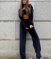 Велюровый костюм тройка женский  JW-275A580