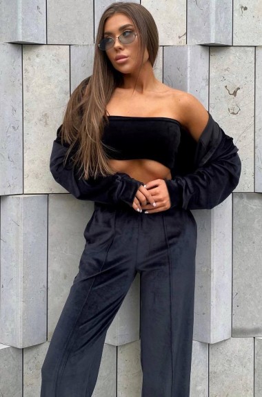 Велюровый костюм тройка женский JW-275A580 Велюровый костюм тройка женский JW-275A580