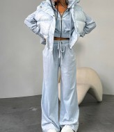 Велюровий костюм  з широкими брюками  JW-381A600 