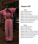 Велюровий костюм  з широкими брюками  JW-381A600 