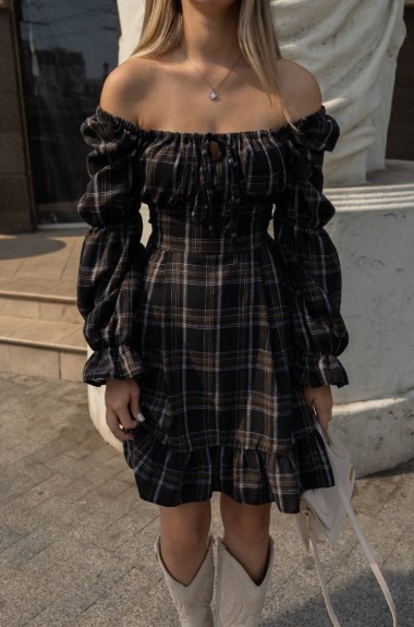 Платье с квадратным вырезом  SOL-2998A400