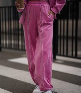 Велюровый костюм с широкими штанами   JK-002A750