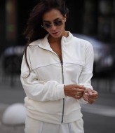 Велюровый костюм с широкими штанами   JK-002A750