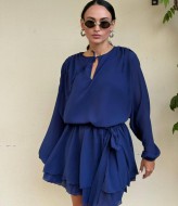 Шифоновое платье короткое  SOL-3030A750