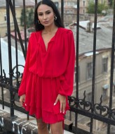 Шифоновое платье короткое  SOL-3030A750