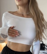 Топ с длинным рукавом и вырезом  HOU-315A250