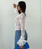 Кружевное боди с длинным рукавом  SF-5663A400