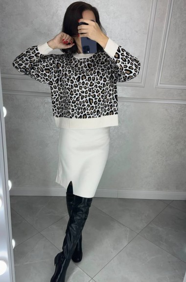 Вязаная юбка миди  AMU-14027A320