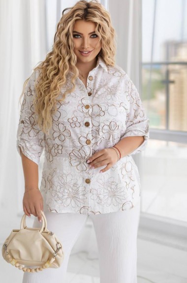 Рубашка льняная женская  AO-2507A550