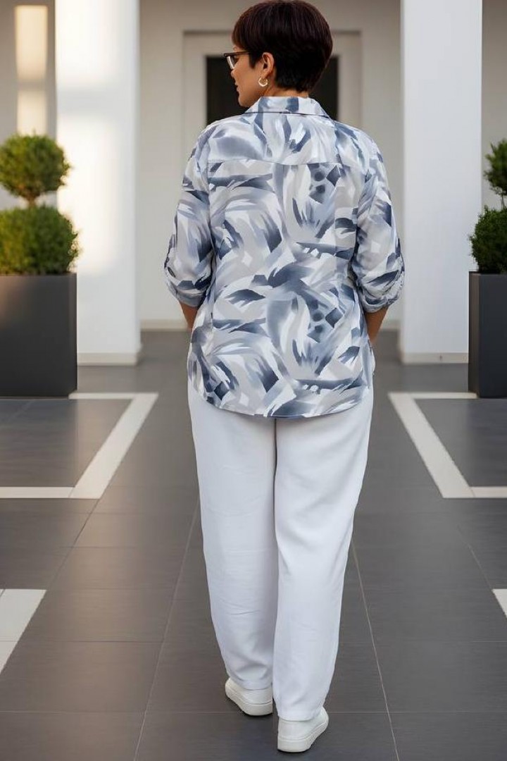 Рубашка льняная женская  AO-2507A450