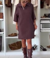 Женское платье поло   FL-2124A400 Женское платье поло   FL-2124A400