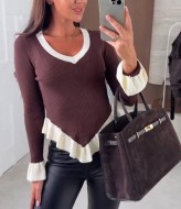 Лонгслив с воланами  FL-2125A290 Лонгслив с воланами  FL-2125A290