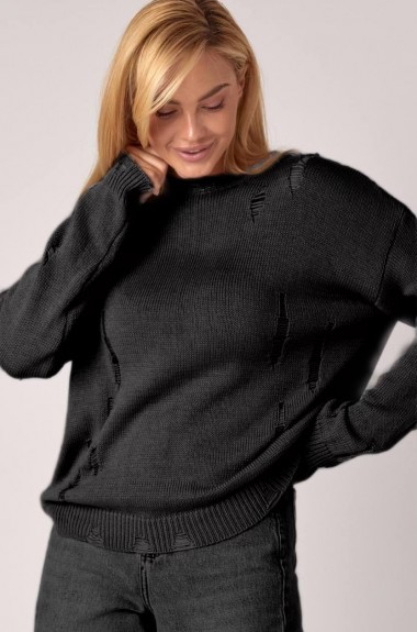 Модный рваный свитер  AMU-7106A730 Модный рваный свитер  AMU-7106A730