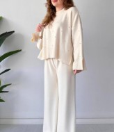 Брючный вязаный костюм  AMU-24503A1050