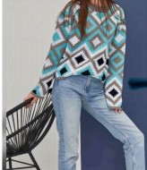 Свитер в этно-стиле " Лайт"  ZAB-1101A535 