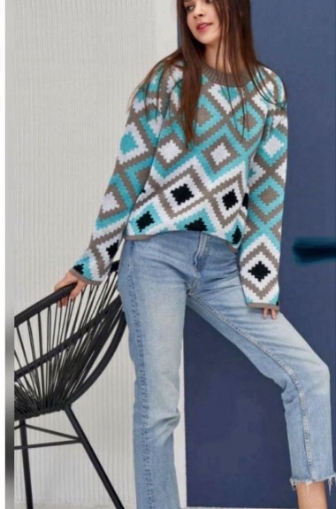 Свитер в этно-стиле " Лайт"  ZAB-1101A535  Свитер в этно-стиле " Лайт"  ZAB-1101A535