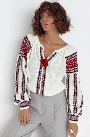 Свитер вышиванка  AMU-1032A599