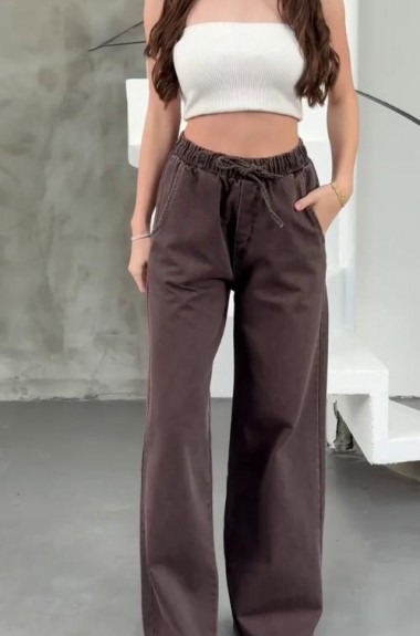 Джинсы с широкими штанинами  AMU-6241A660