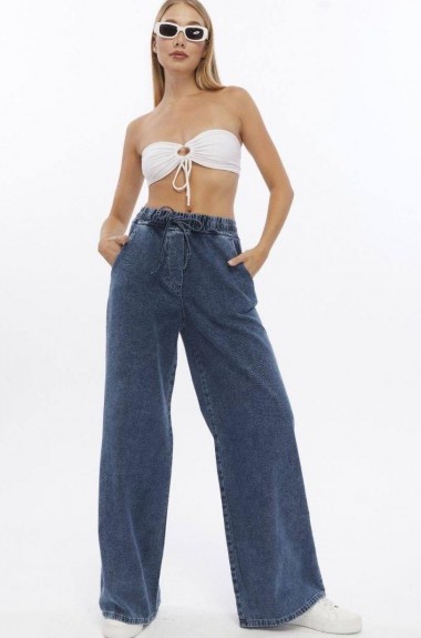 Джинсы с широкими штанинами  AMU-6241A660