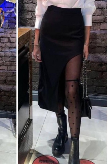 Юбка с вырезом   AMU-1376.376A270