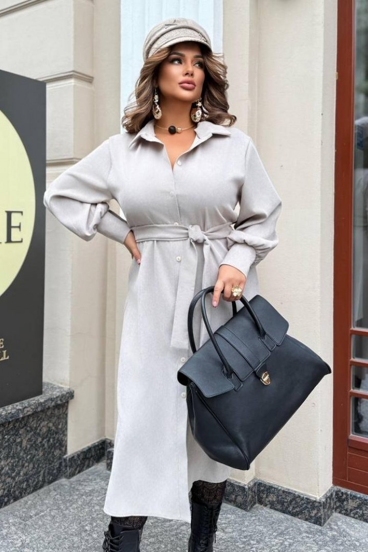 Вельветовое платье рубашка  SF-5673A500