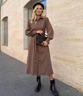 Вельветовое платье рубашка  SF-5673A500