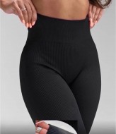 Лосины в рубчик черные   IPO-708A239