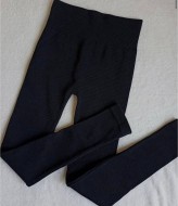 Лосины в рубчик черные   IPO-708A239