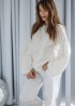 Белая блуза с пышными рукавами  AMU-6008A840