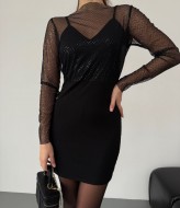 Комбинированное платье  MIL-169A400