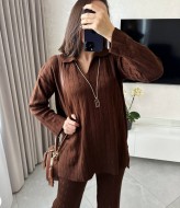 Брючный вязаный костюм AMU-2024206A1050