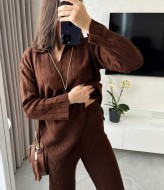 Брючный вязаный костюм AMU-2024206A1050