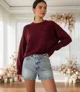 Свитер с вышивкой AMU-2442A650