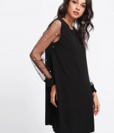 Платье с прозрачными рукавами  AMU-1215A399