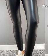 Теплые кожаные лосины  IPO-160A179