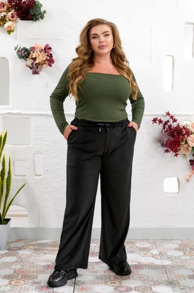 Велюрові штани з лампасами AJ-17183A430 Велюрові штани з лампасами AJ-17183A430