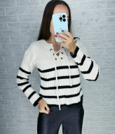 Свитер  со шнуровкой   AMU-8067A299