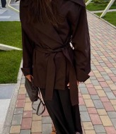 Шелковая юбка с кружевом SF-5684A400