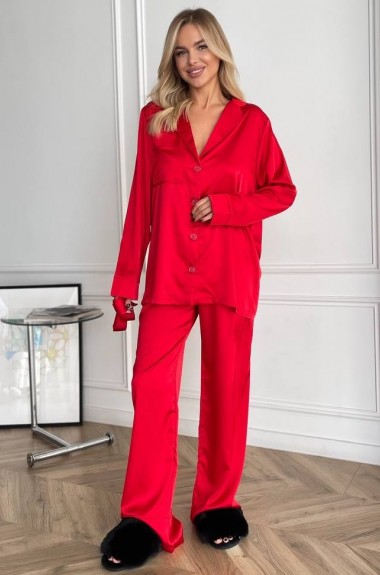 Костюм в пижамном стиле шелковый MOK-545A559 Костюм в пижамном стиле шелковый MOK-545A559