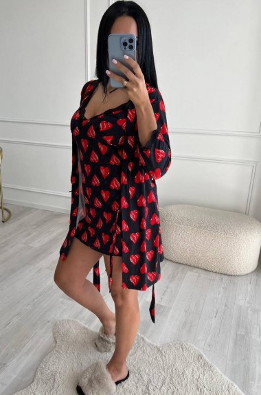 Комплект  сорочка халат JK-004A450